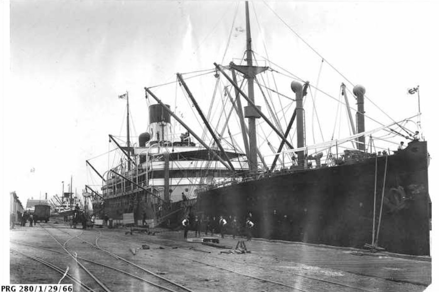 Waratah alongside loading cargo